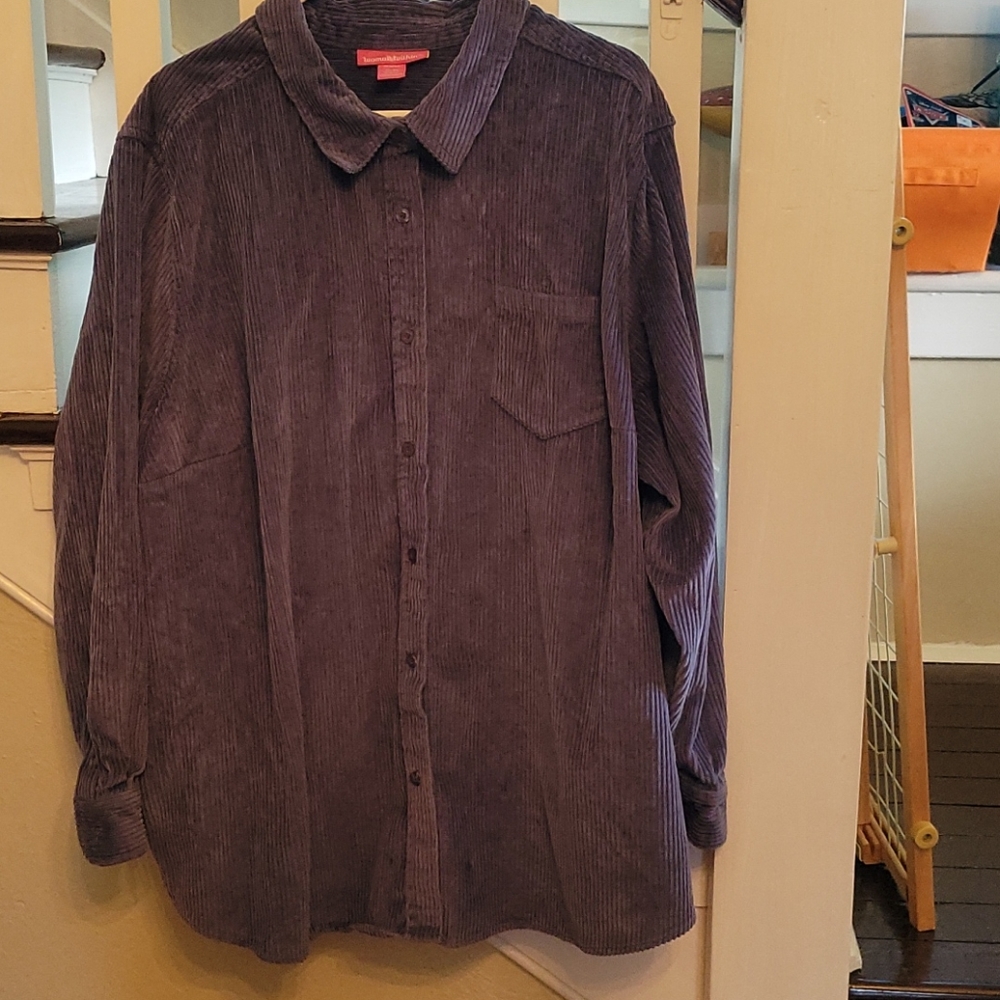 Woman Within 3x periwinkle blue top